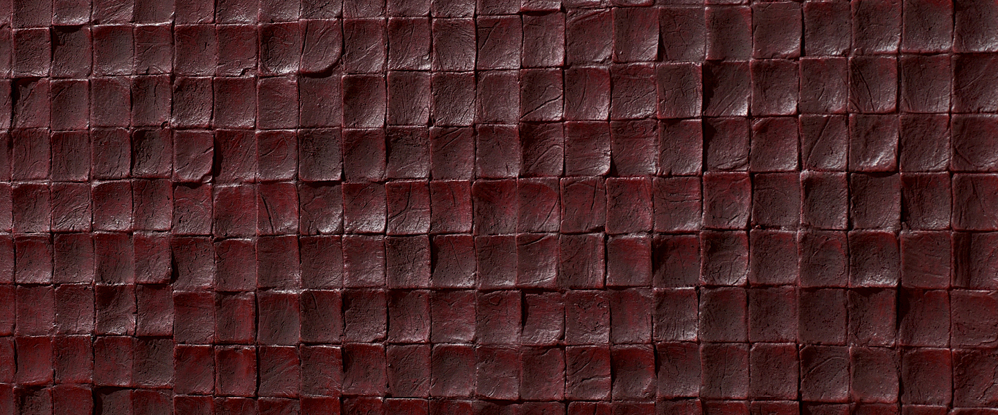 red coco tile wall panel