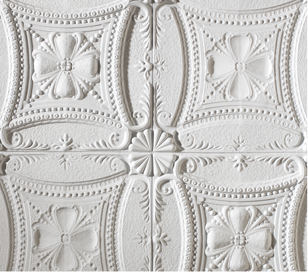PP_6h - Chantilly chantilly white vintage engraved square panels