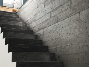 tabla grey wall and stairwell