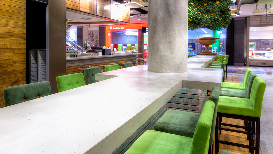 Food Court Green Chairs - Vibe
