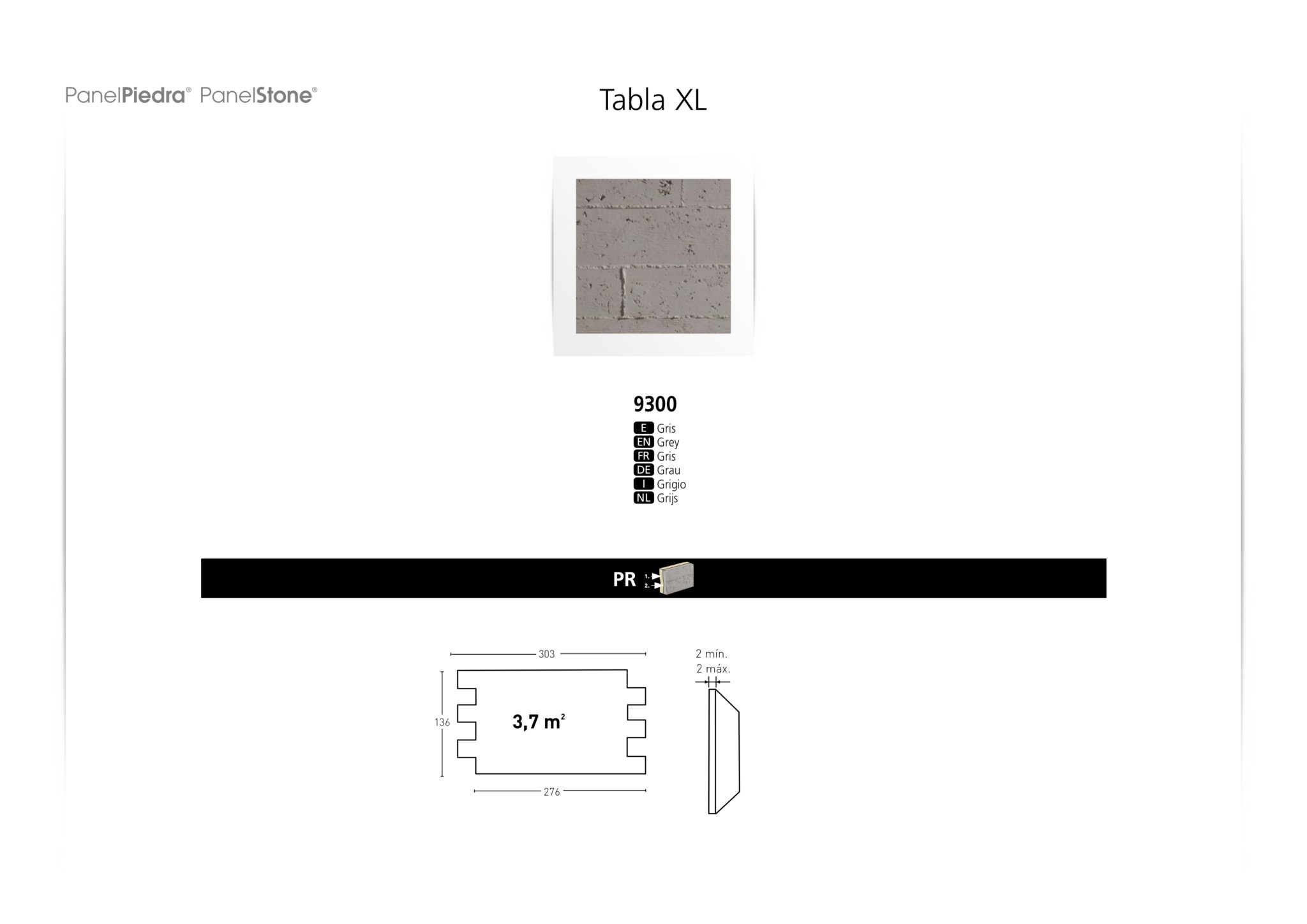 Panel Piedra and Panel Stone Tabla XL Color - Vibe