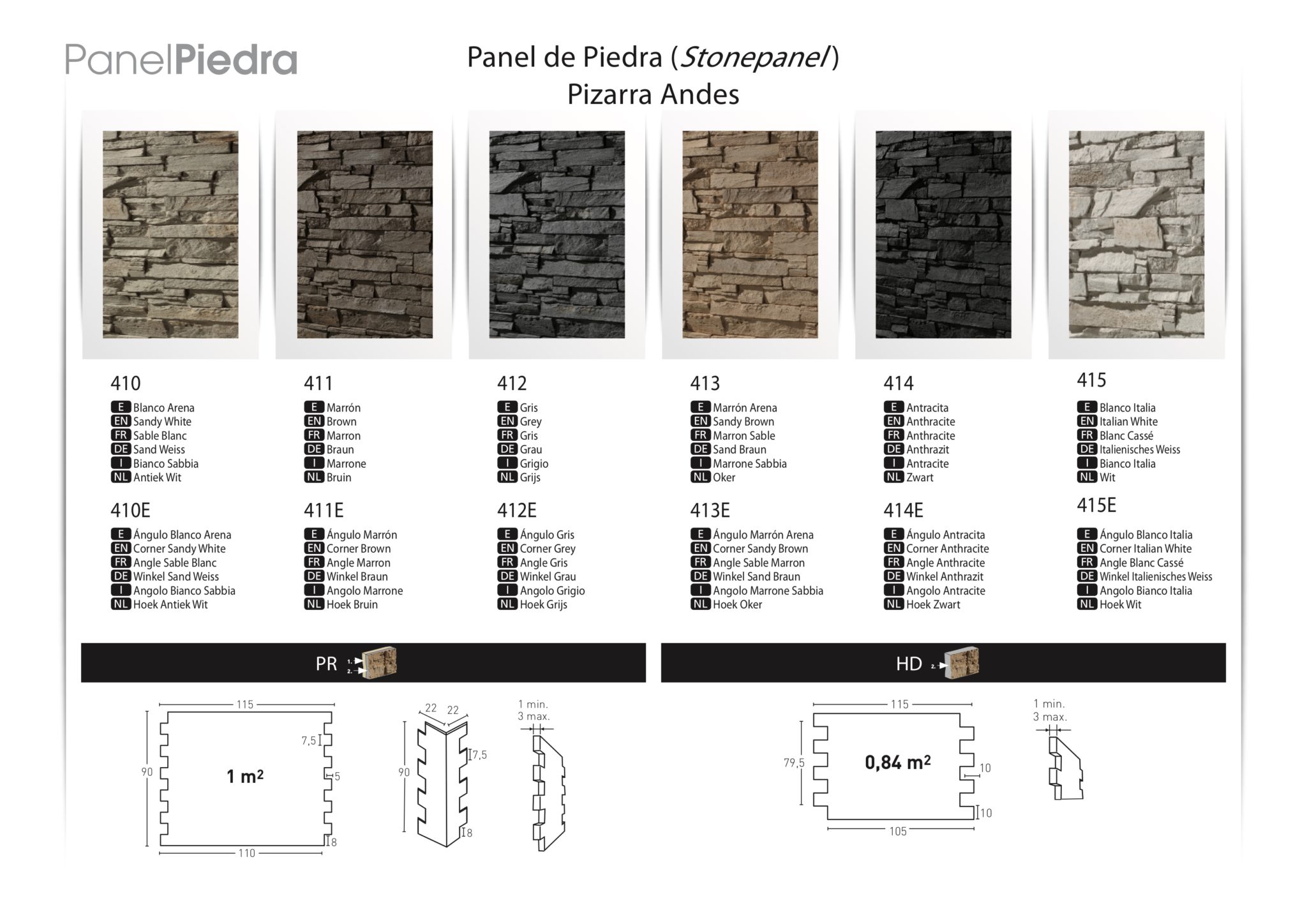 Panel Piedra Stone Panel Pizarra Andes - Vibe