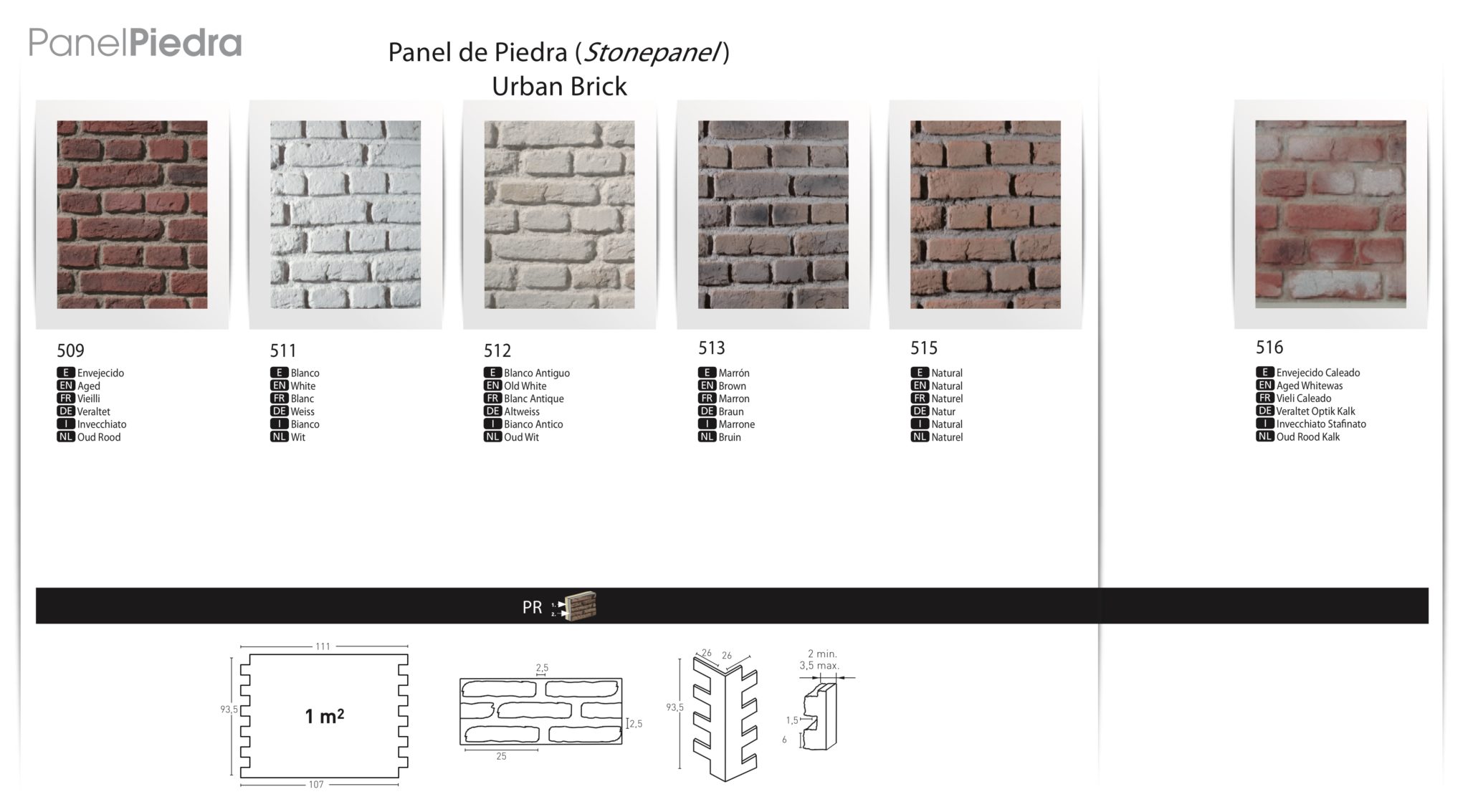 Panel Piedra Stone Panel Urban Brick - Vibe