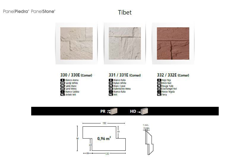 Panel Piedra Stone Panel Tibet Colors and Dims - Vibe